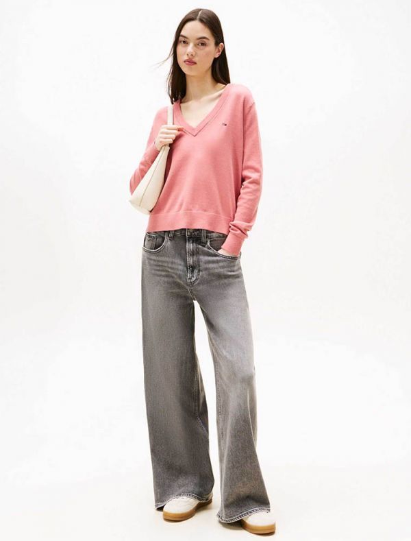 Maglia manica lunga Tommy Jeans - salmone