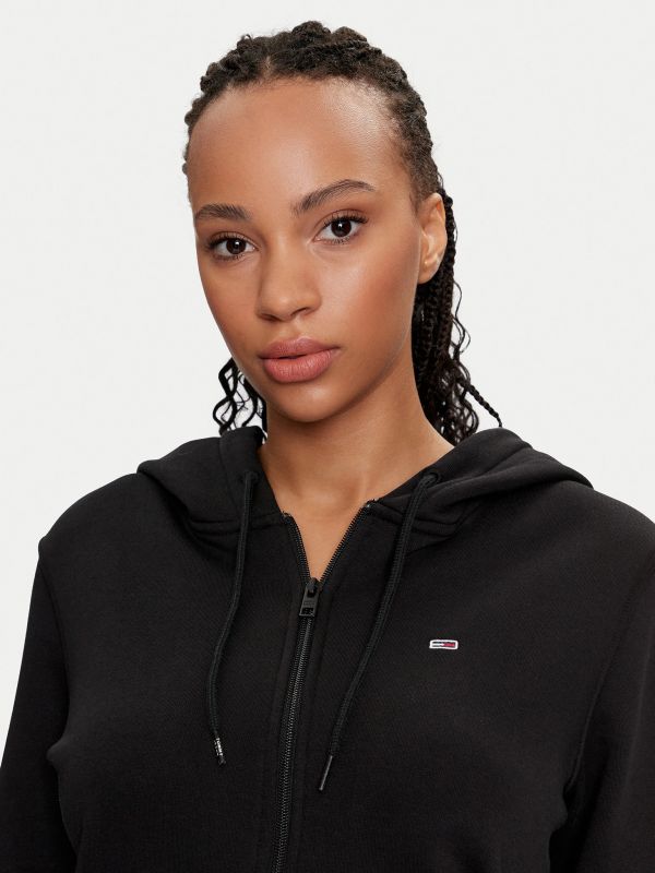 Maglia in felpa zip cappuccio Tommy Jeans - nero