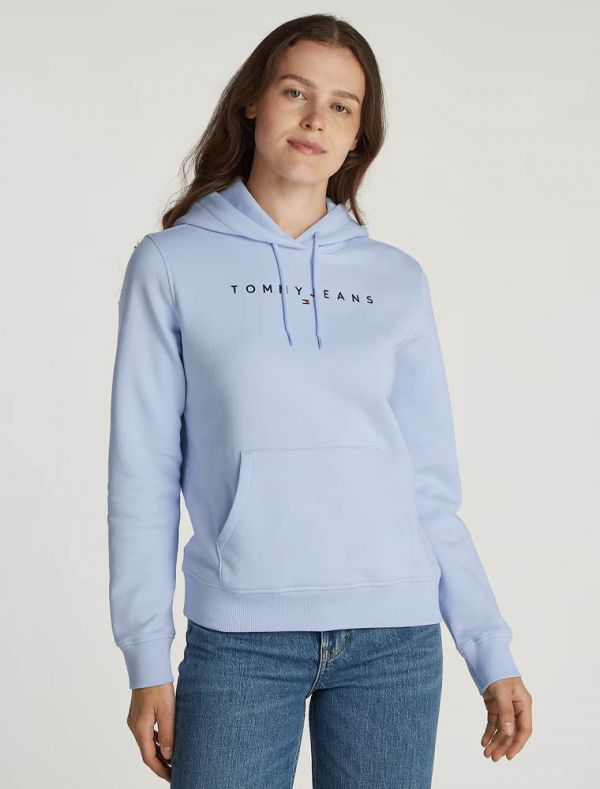 Maglia in felpa cappuccio Tommy Jeans - azzurro
