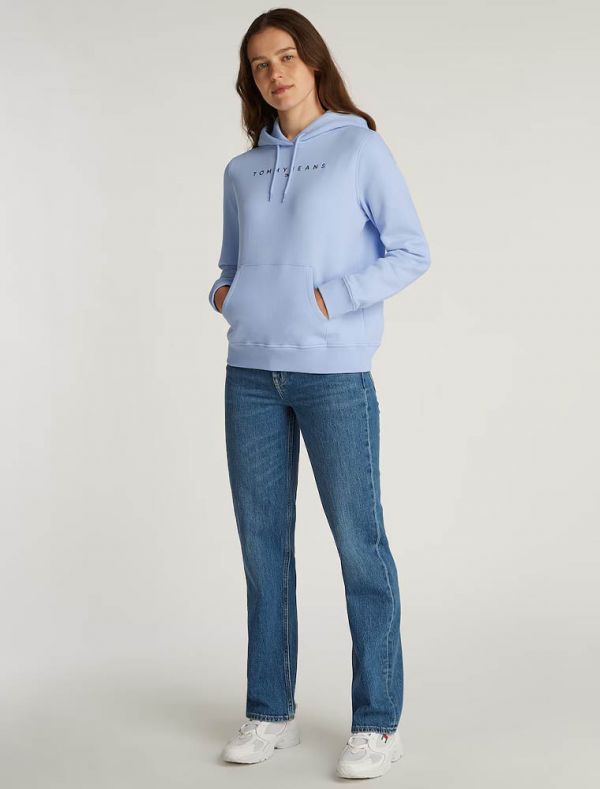 Maglia in felpa cappuccio Tommy Jeans - azzurro