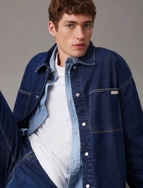 Camicia manica lunga Calvin Klein - dark denim