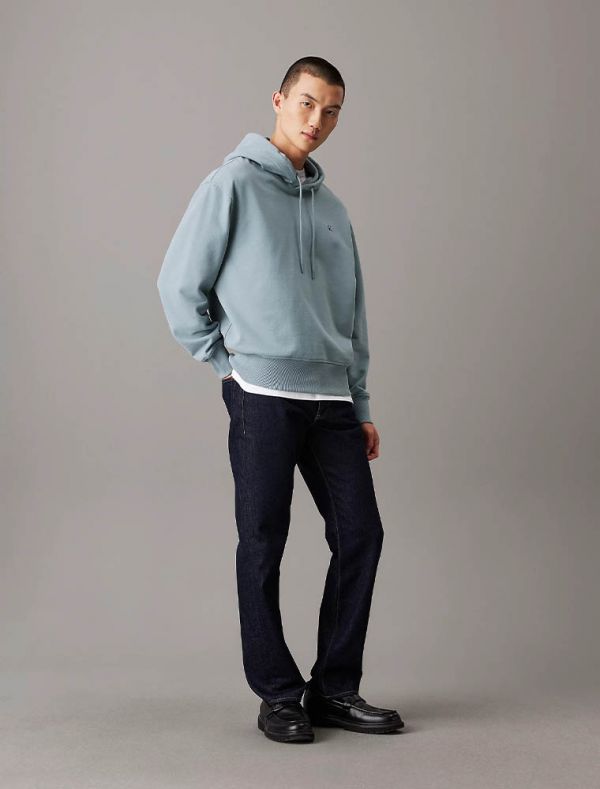 Maglia in felpa cappuccio Calvin Klein - blu chiaro
