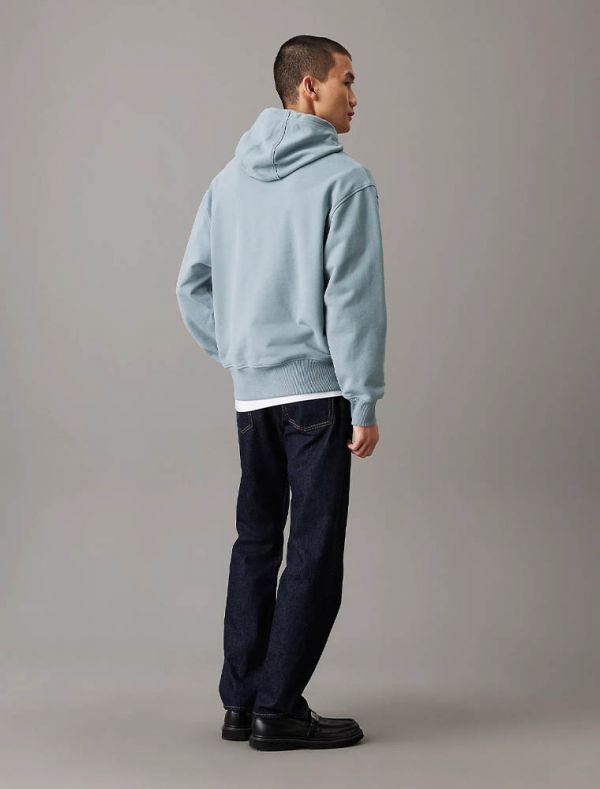 Maglia in felpa cappuccio Calvin Klein - blu chiaro