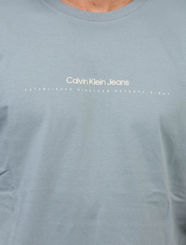 T-shirt manica corta Calvin Klein - petrolio