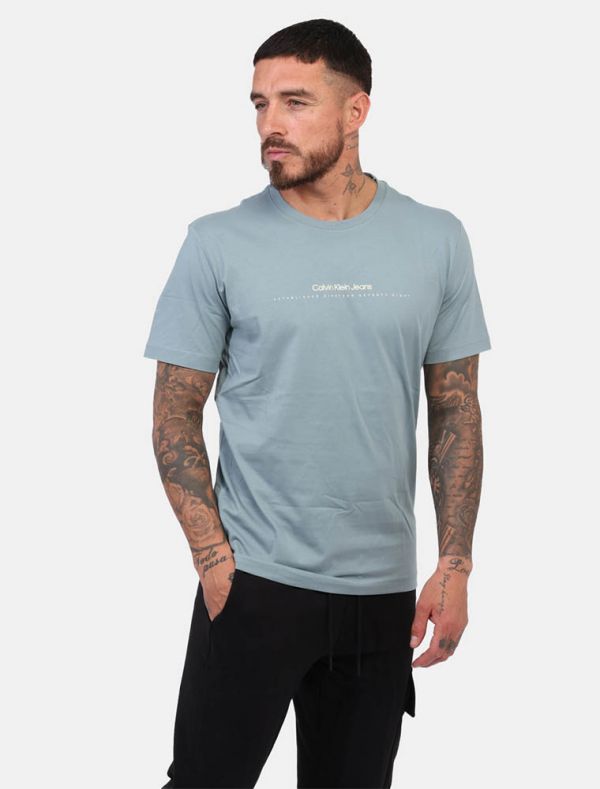 T-shirt manica corta Calvin Klein - petrolio