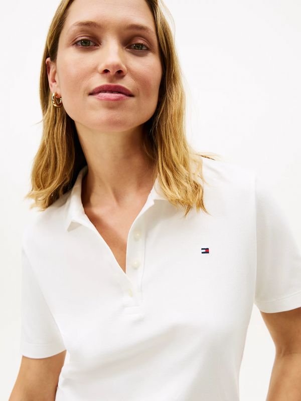 Polo manica corta Tommy Hilfiger - ecru