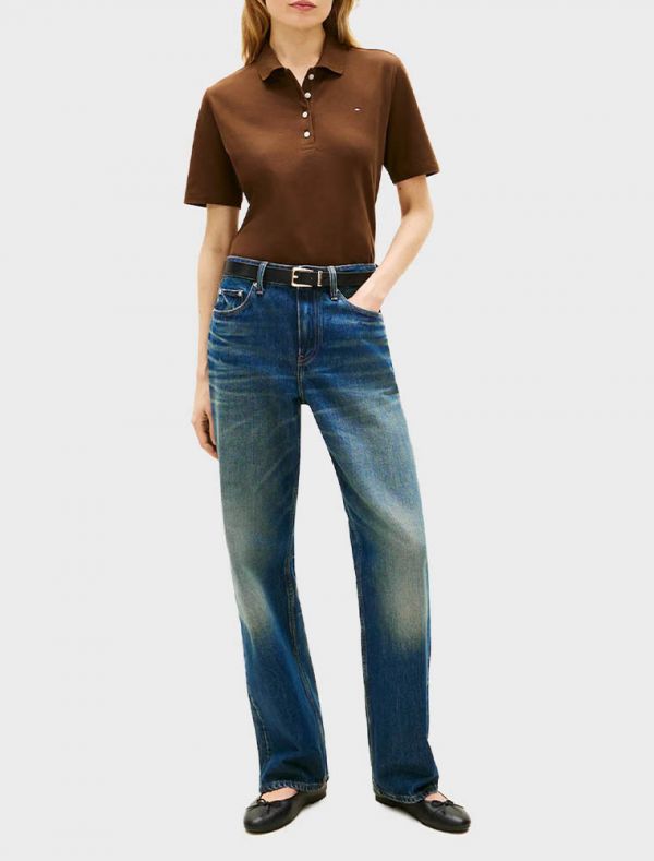 Polo manica corta Tommy Hilfiger - brown