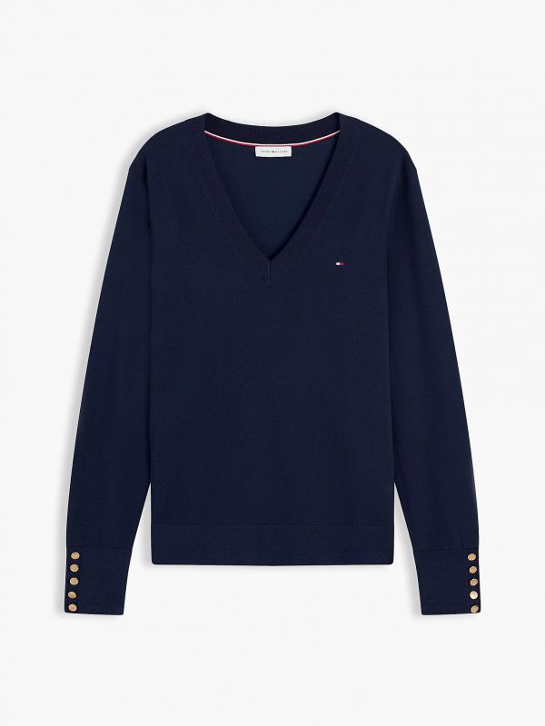 Maglia manica lunga Tommy Hilfiger - blu notte