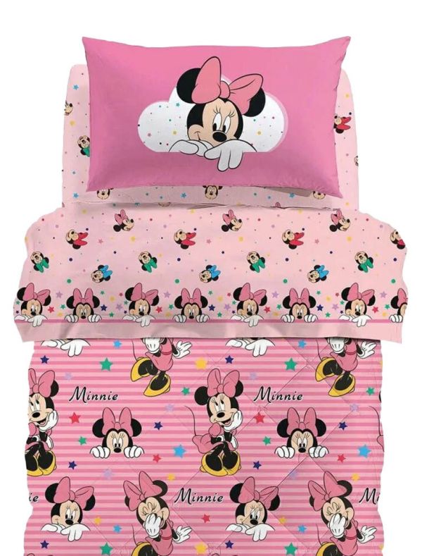 Trapunta 1 piazza Disney - rosa