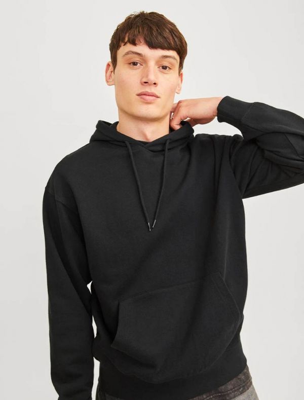 Maglia in felpa cappuccio Jack & Jones - black