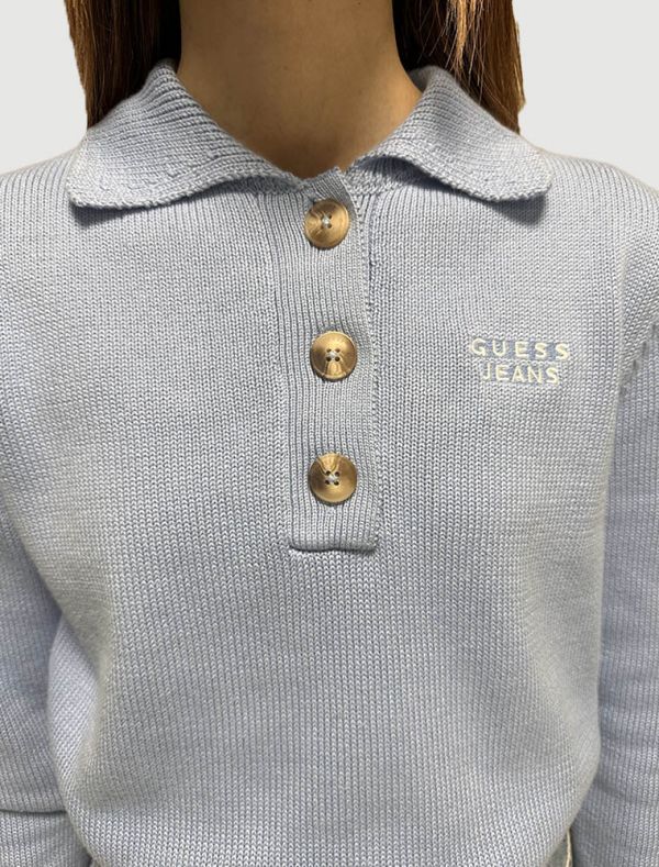 Maglia manica lunga Guess Jeans - azzurro