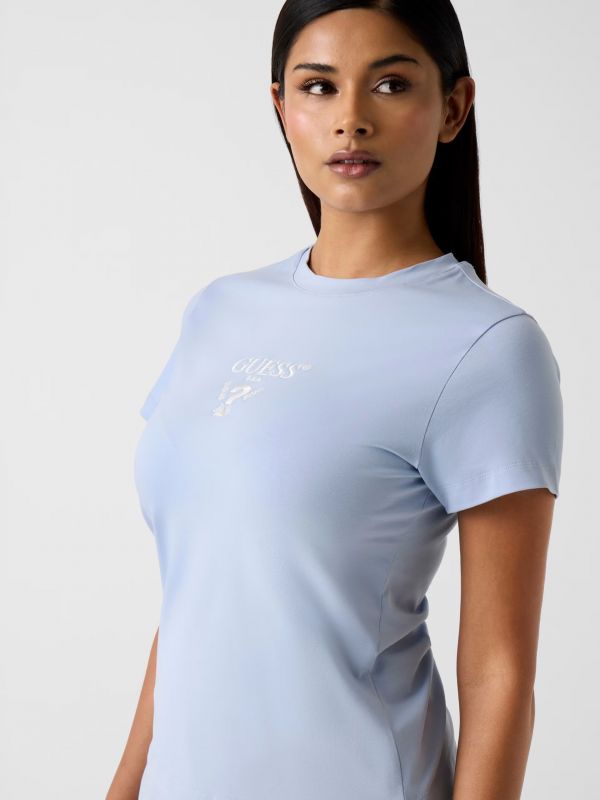 T-shirt manica corta sportiva Guess - violetta