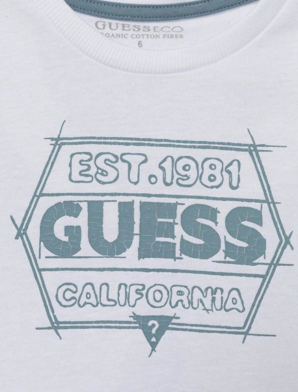 T-shirt manica lunga Guess - bianco