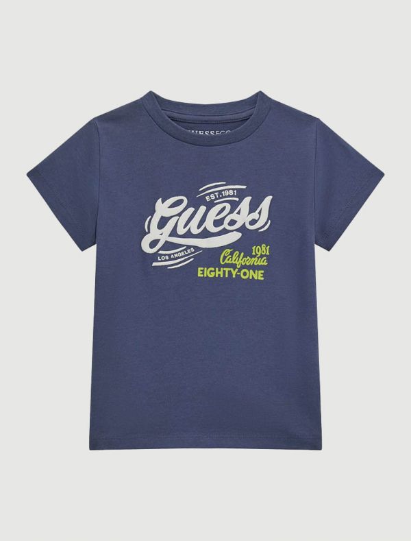 T-shirt manica corta Guess - denim blu