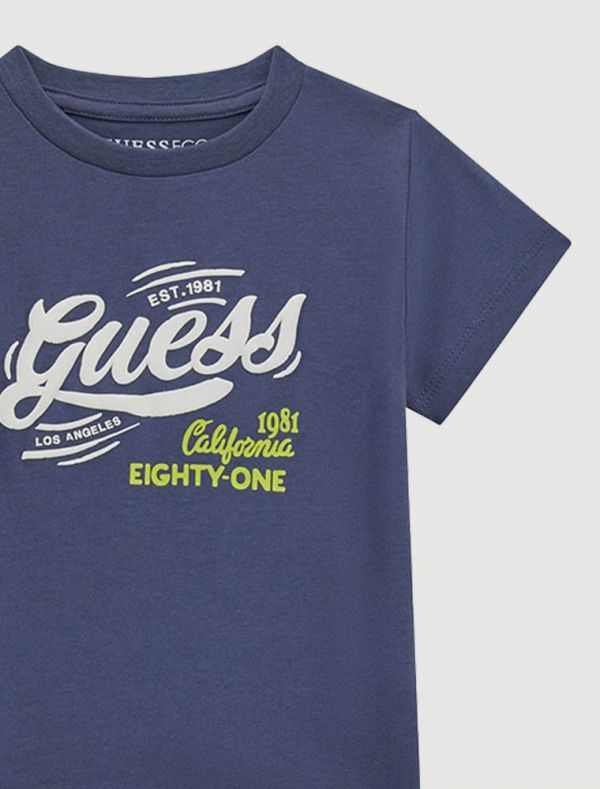 T-shirt manica corta Guess - denim blu