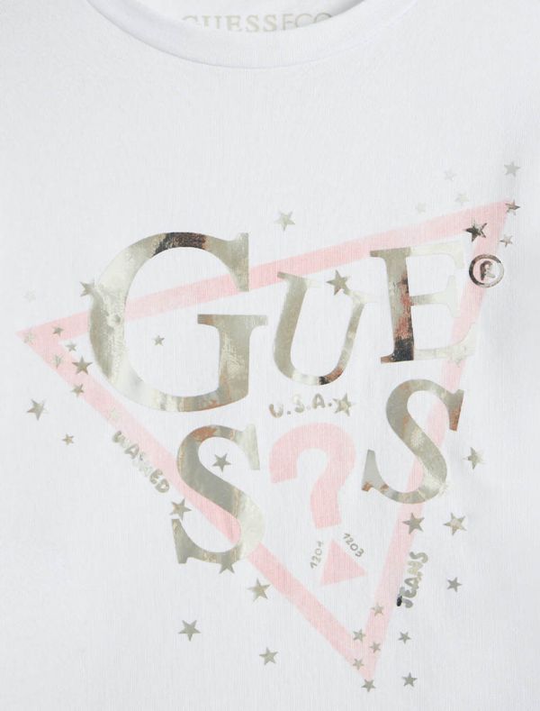 T-shirt manica corta Guess - bianco