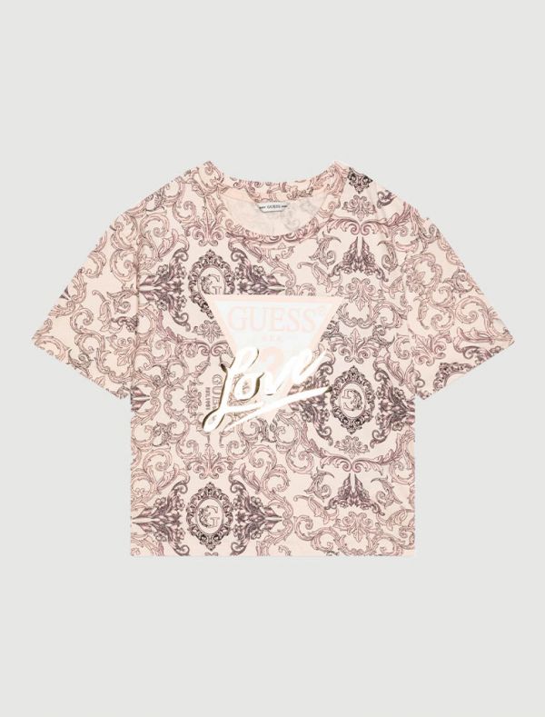 T-shirt manica corta Guess - baroque rose