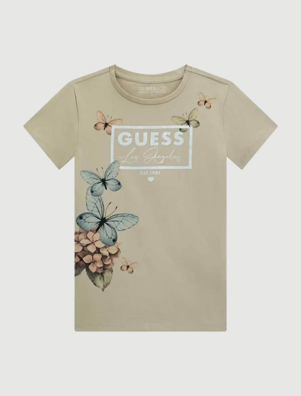 T-shirt manica corta Guess - verde oliva