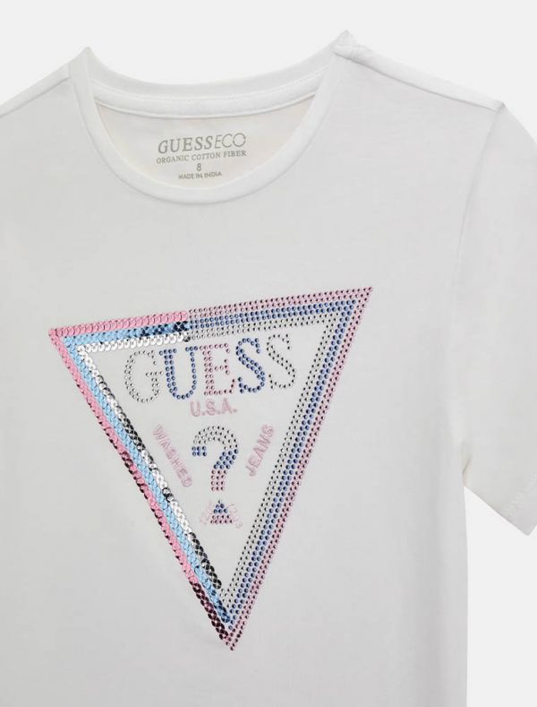 T-shirt manica corta Guess - bianco
