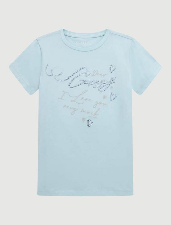 T-shirt manica corta Guess - azzurro