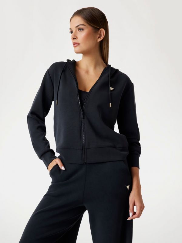 Felpa sportiva aperta Guess Sport - black