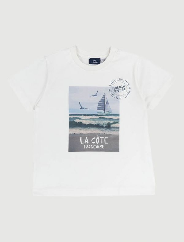 T-shirt manica corta Chicco - panna