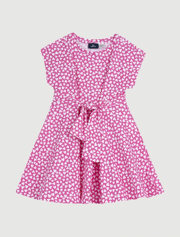 Abito manica corta Chicco - bianco rosa