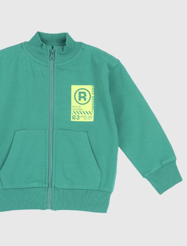 Maglia in felpa aperta Chicco - verde