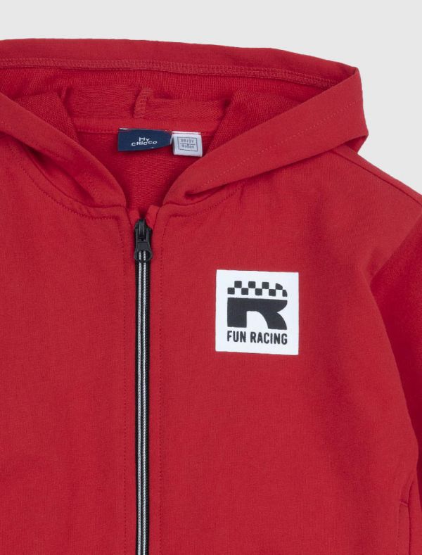 Maglia in felpa aperta Chicco - rosso