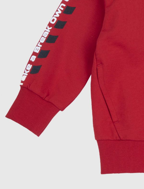 Maglia in felpa aperta Chicco - rosso