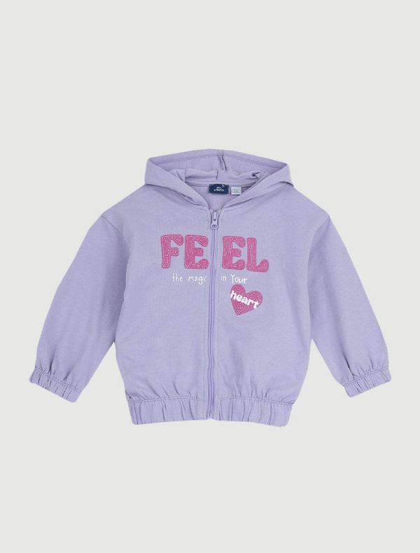 Maglia in felpa aperta Chicco - lilla
