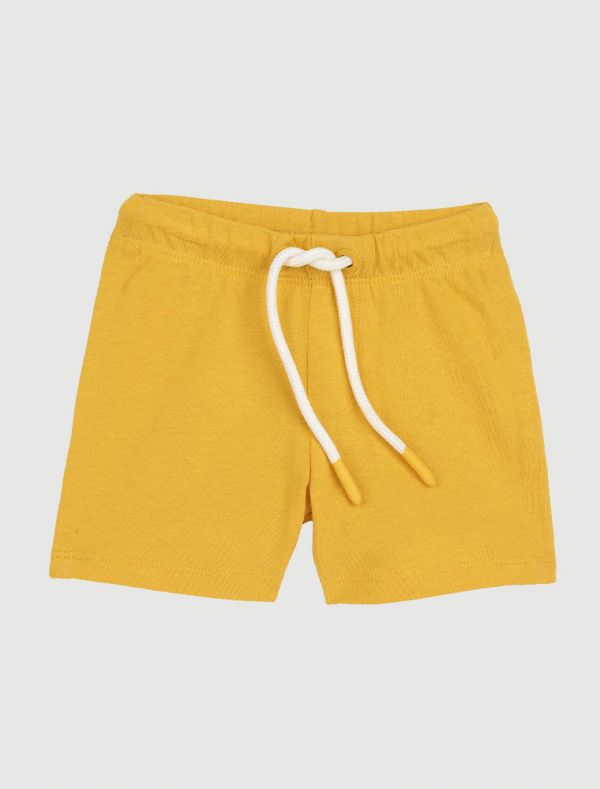 Completo maglia e pantalone corto Chicco - bianco giallo