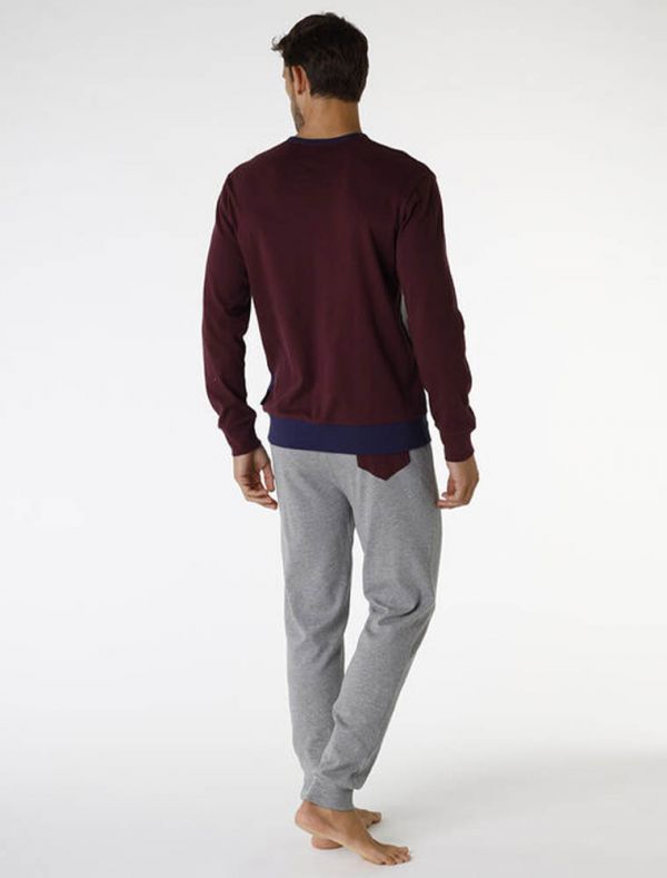 Pigiama lungo Lvb Man - bordeaux