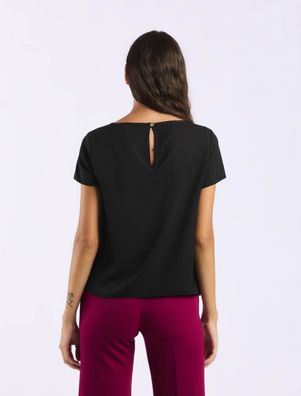 Camicia manica corta Rinascimento - nero