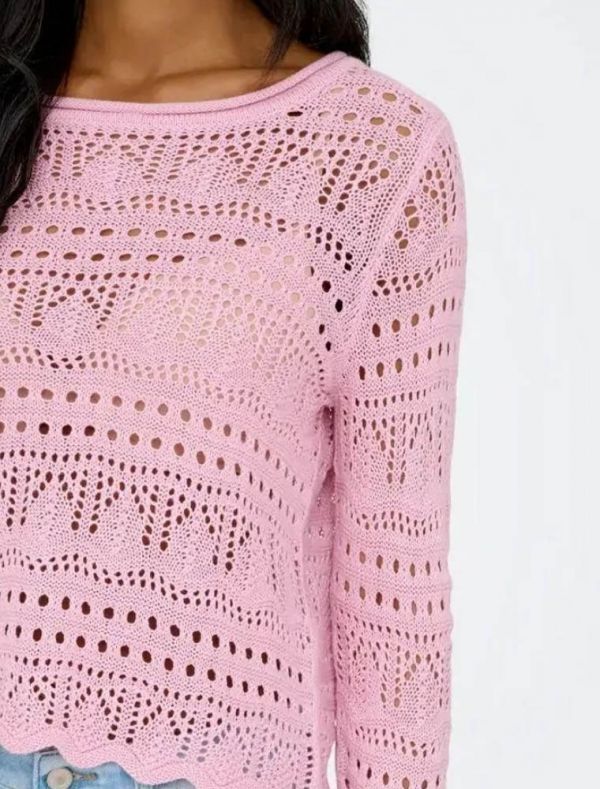 Maglia manica lunga Jdy - rosa