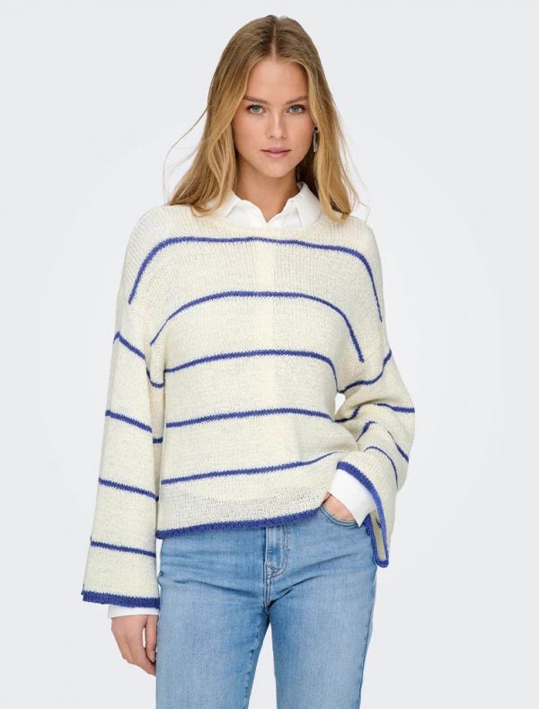 Pullover manica lunga Only - cloud dancer