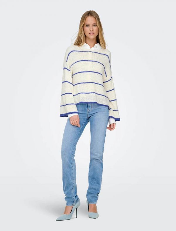 Pullover manica lunga Only - cloud dancer