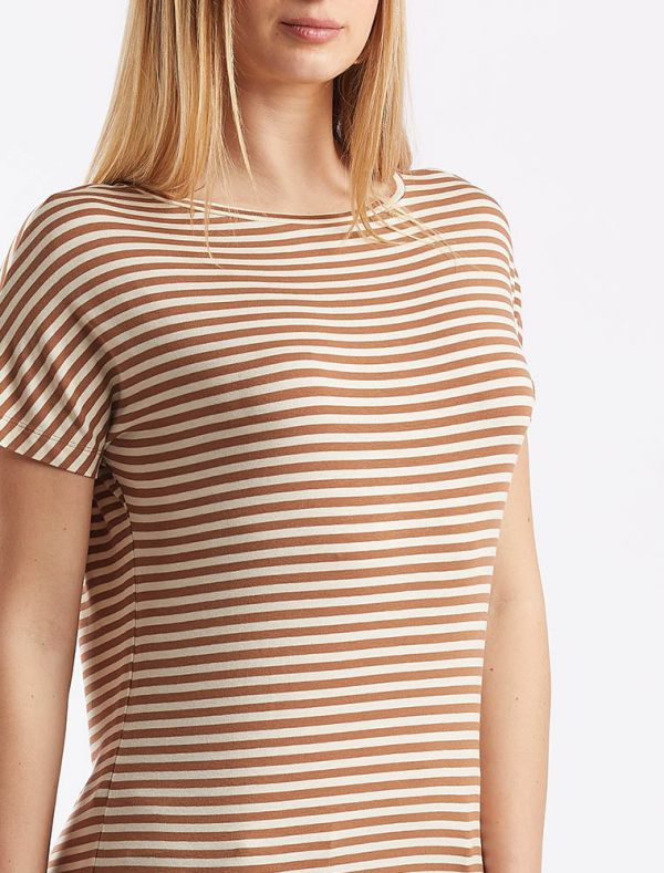T-shirt manica corta Emme - tabacco