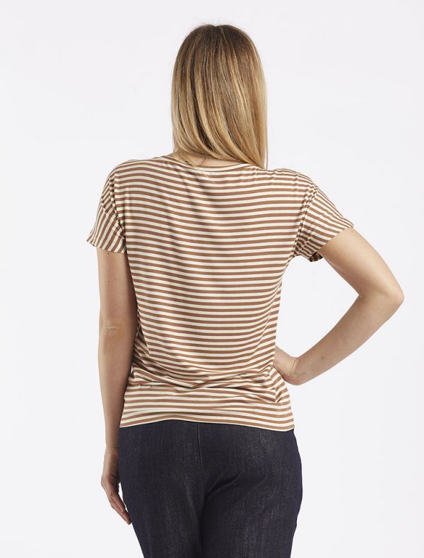 T-shirt manica corta Emme - tabacco