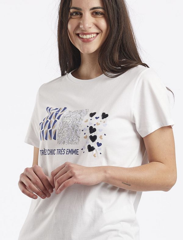 T-shirt manica corta Emme - bianco