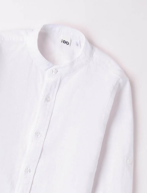 Camicia manica lunga lino I Do - bianco