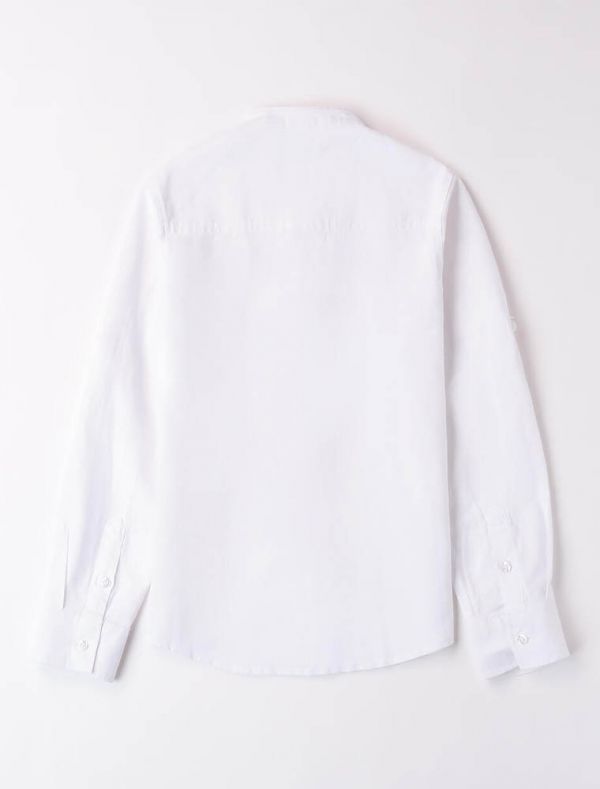 Camicia manica lunga lino I Do - bianco