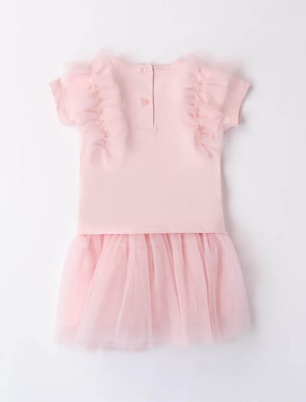 Completo maglia con gonna I Do - rosa