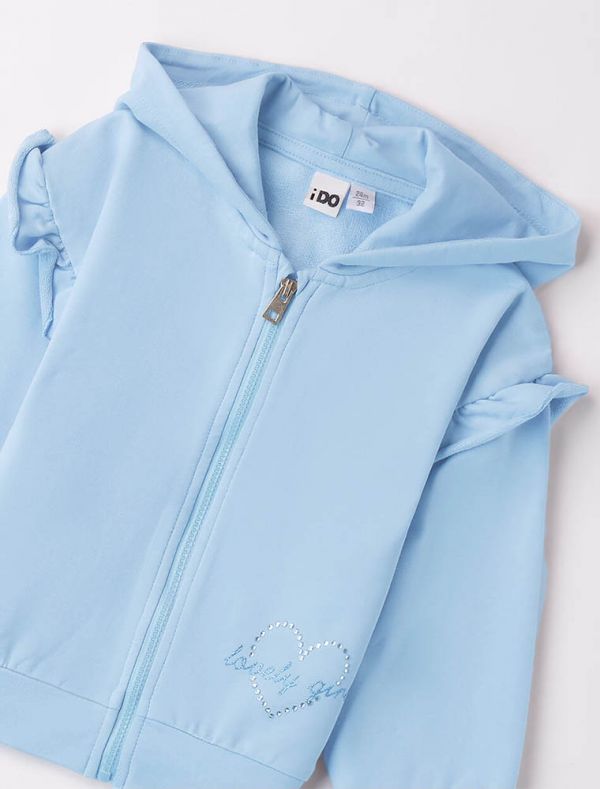 Maglia in felpa aperta I Do - azzurro