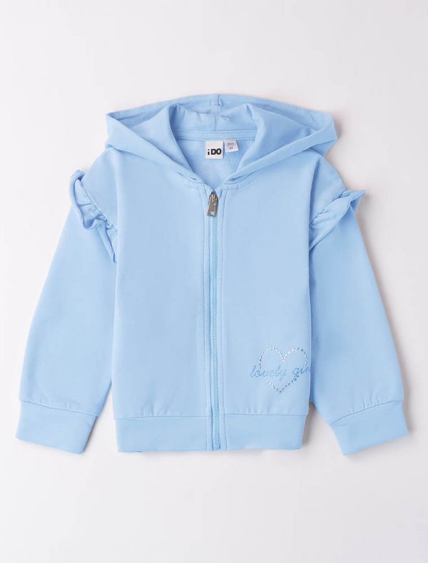 Maglia in felpa aperta I Do - azzurro