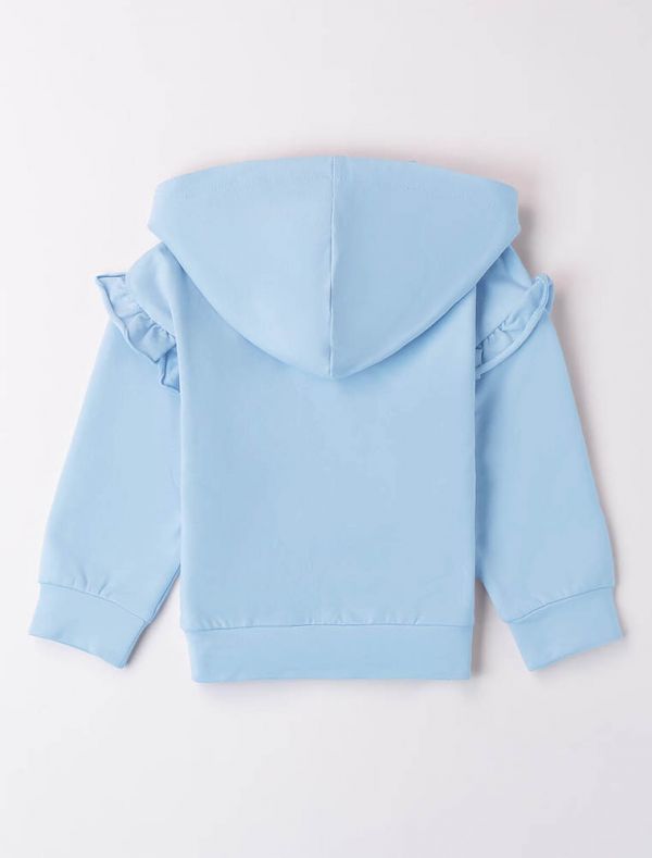 Maglia in felpa aperta I Do - azzurro