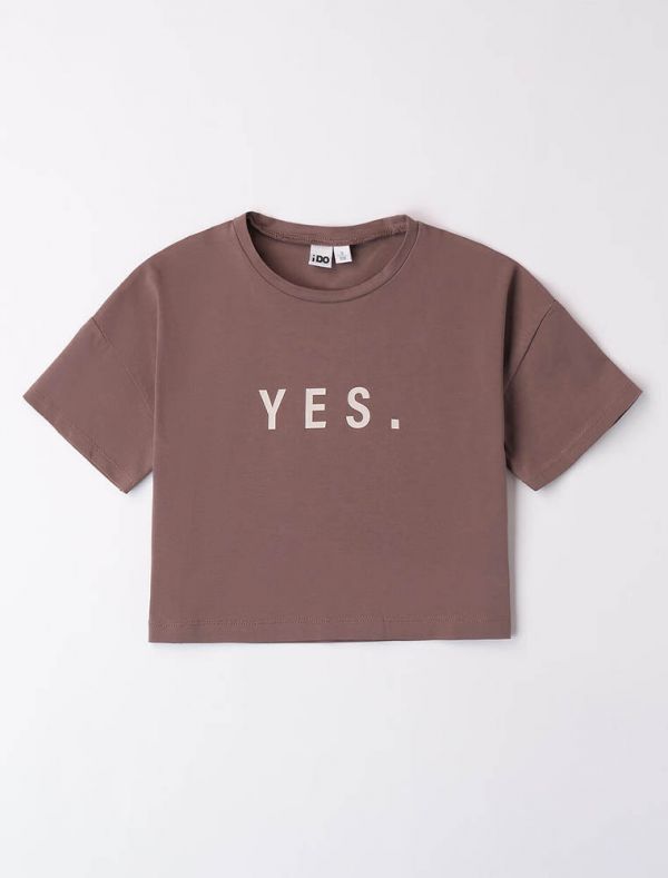 T-shirt manica corta I Do - cacao