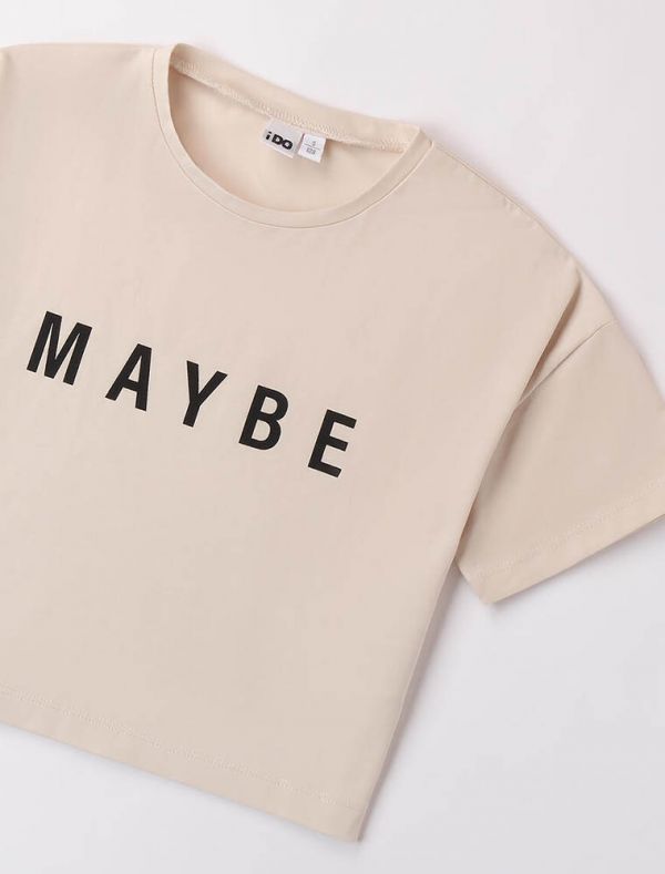 T-shirt manica corta I Do - sand