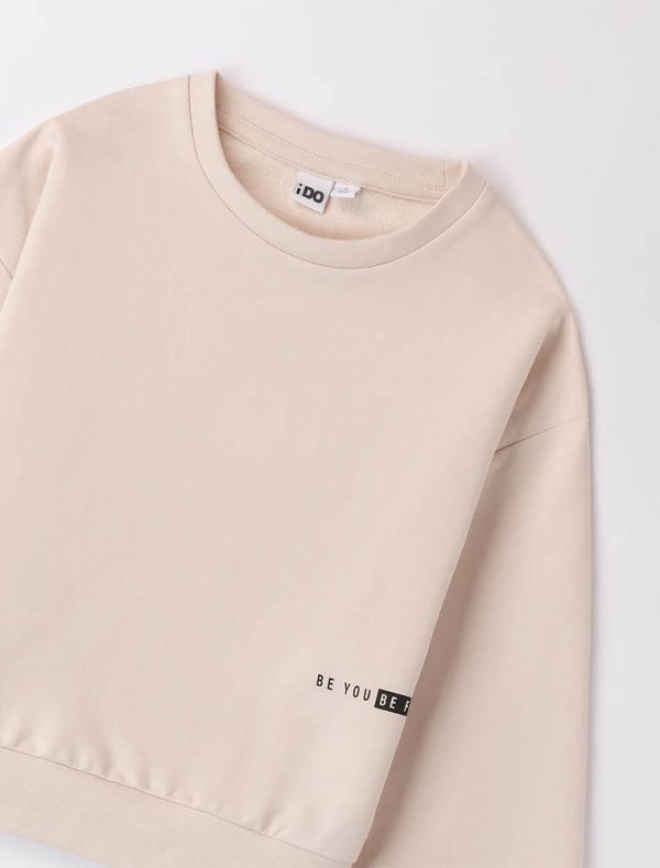 Maglia in felpa I Do - beige