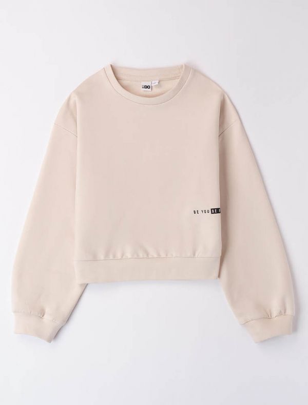 Maglia in felpa I Do - beige